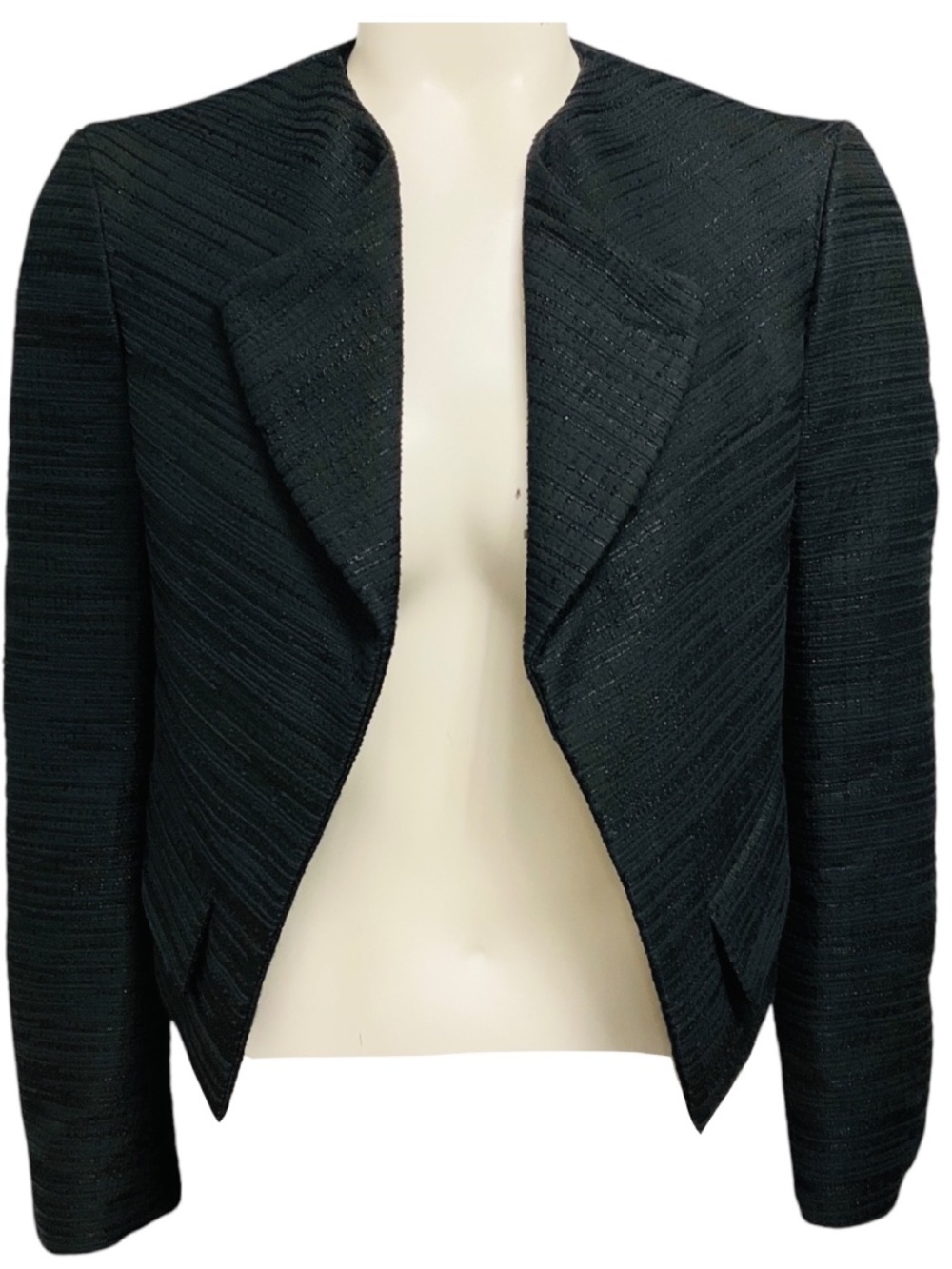 YVES SAINT LAURENT BLACK NEW VINTAGE II COLLECTION CROPPED JACKET